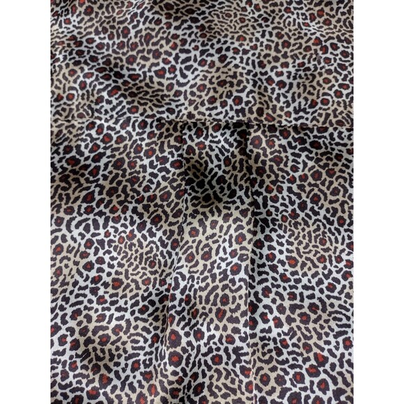 Kathie Lee Women's Size 14 Blouse Leopard Print Long Sleeve Button Up Collared - Picture 2 of 4